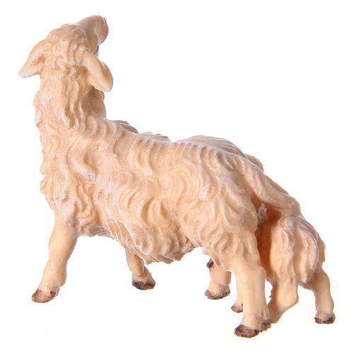 Sheep with Lamb, 10 cm Original Nativity model, in painted Valgardena wood 3
