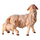 Sheep with Lamb, 10 cm Original Nativity model, in painted Valgardena wood s1