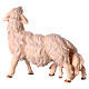 Mouton avec petit agneau crèche Original bois peint Val Gardena 12 cm s3