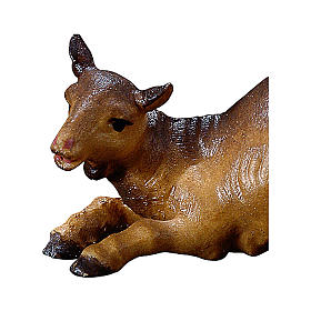 Cabrito belén Original madera pintada Val Gardena 10 cm de altura media