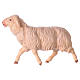 Mouton qui court crèche Original bois peint Val Gardena 10 cm s2