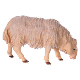Pecora che mangia presepe Original legno dipinto Valgardena 10 cm