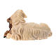 Pecora con agnello sdraiato presepe Original legno Valgardena 10 cm s2