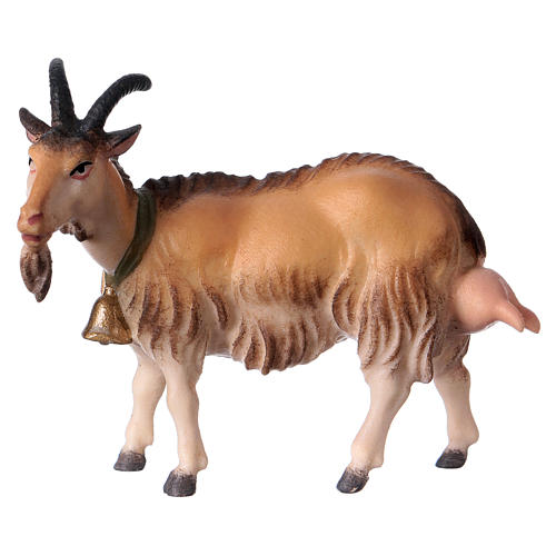 Goat to be milked, 12 cm nativity Original, in painted Valgardena wood 1