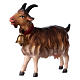 Chèvre avec clochette pour crèche Original bois peint Val Gardena 12 cm s1
