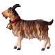 Chèvre avec clochette pour crèche Original bois peint Val Gardena 12 cm s3