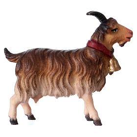 Goat with Chime, 12 cm Original Nativity model, in painted Valgardena wood