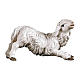Agnello inginocchiato presepe Original legno dipinto Valgardena 10 cm s1