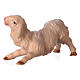 Agnello inginocchiato presepe Original legno dipinto Valgardena 12 cm s2