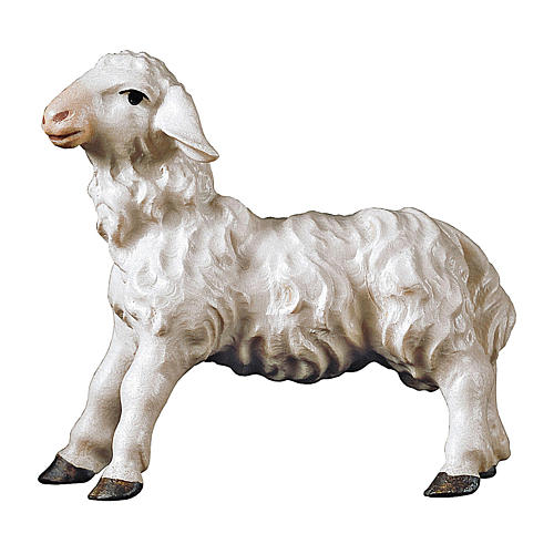 Lamb Standing, 10 cm Original Nativity model, in painted Valgardena wood 1