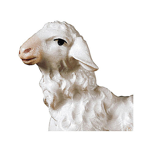 Lamb Standing, 10 cm Original Nativity model, in painted Valgardena wood 2