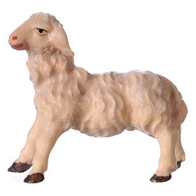 Lamb Upright, 12 cm Original Nativity model, in painted Valgardena wood