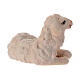 Cordero tumbado belén Original madera pintada Val Gardena 10 cm de altura media s3