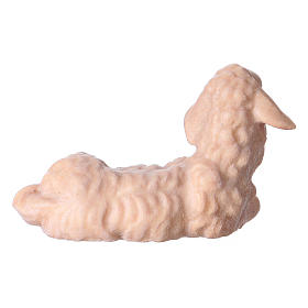Agnello sdraiato presepe Original legno dipinto Valgardena 12 cm