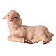 Lamb Lying, 12 cm Original Nativity model, in painted Valgardena wood s1