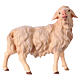Mouton qui regarde à droite Original crèche bois peint Val Gardena 12 cm s1