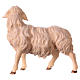 Mouton qui regarde à droite Original crèche bois peint Val Gardena 12 cm s2