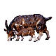 Chèvre avec chevreau Original crèche bois peint Val Gardena 10 cm s1