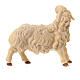 Mouton qui regarde à gauche Original crèche bois peint Val Gardena 10 cm s2