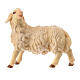 Sheep looking left, 10 cm Original Nativity model, in painted Valgardena wood s1
