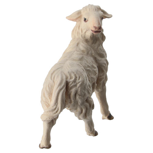 Sheep looking behind, 10 cm Original Nativity model, in painted Valgardena wood 4