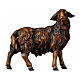 Mouton foncé qui regarde à droite Original crèche bois peint Val Gardena 10 cm s1