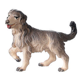 Grazing Dog, 10 cm Original Nativity model, in painted Valgardena wood