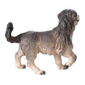 Grazing Dog, 10 cm Original Nativity model, in painted Valgardena wood