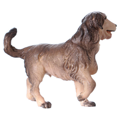 Dog looking Forward, 12 cm Original Nativity model, in painted Valgardena wood 2