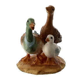 Geese, Original Nativity Scene in painted wood from Valgardena 10 cm