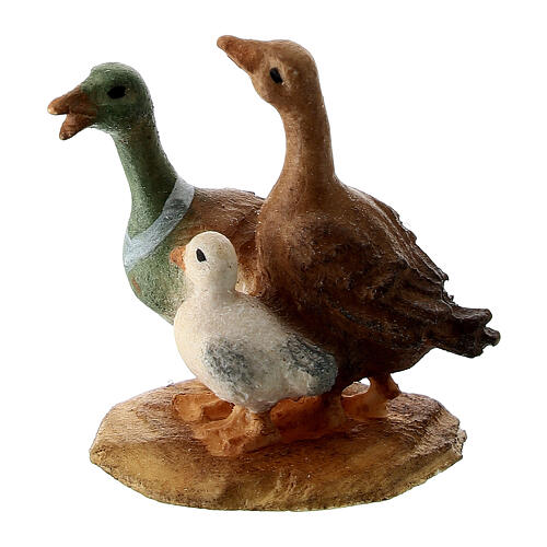 Geese, Original Nativity Scene in painted wood from Valgardena 10 cm 2