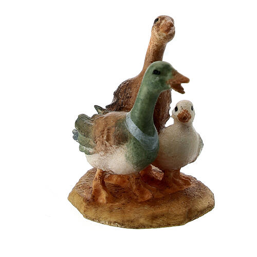 Geese, Original Nativity Scene in painted wood from Valgardena 10 cm 3