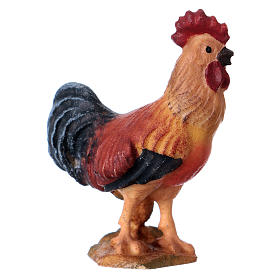 Chicken Standing, 12 cm Original Nativity model, in painted Valgardena wood