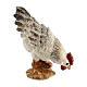Gallina beccante presepe Original legno dipinto Valgardena 10 cm s2