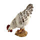 Chicken Pecking, 10 cm Original Nativity model, in painted Valgardena wood s1