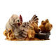 Hen with chicks, Original Nativity Scene in painted wood from Valgardena 10 cm s1