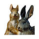 Zwei Kaninchen 10cm Grödnertal Holz Mod. Original s2