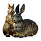 Rabbits, Original Nativity Scene in painted wood from Valgardena 10 cm s1