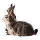 Groupe de lapins Original crèche bois peint Val Gardena 10 cm s3