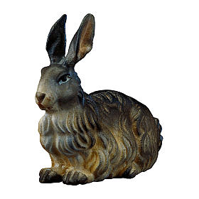 Rabbit, Original Nativity Scene in painted wood from Valgardena 10 cm