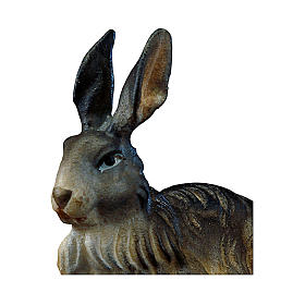 Conejo belén Original madera pintada Val Gardena 10 cm de altura media