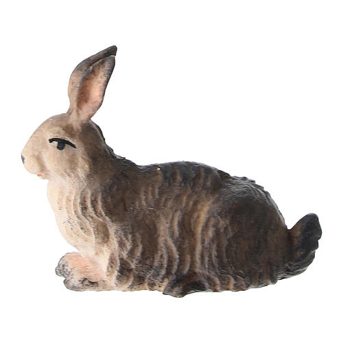 Lapin Original crèche bois peint Val Gardena 10 cm 1