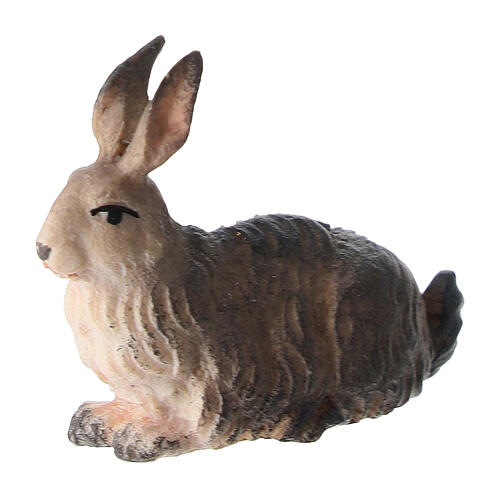 Lapin Original crèche bois peint Val Gardena 10 cm 2