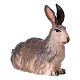 Conejo belén Original madera pintada Val Gardena 12 cm de altura media s2
