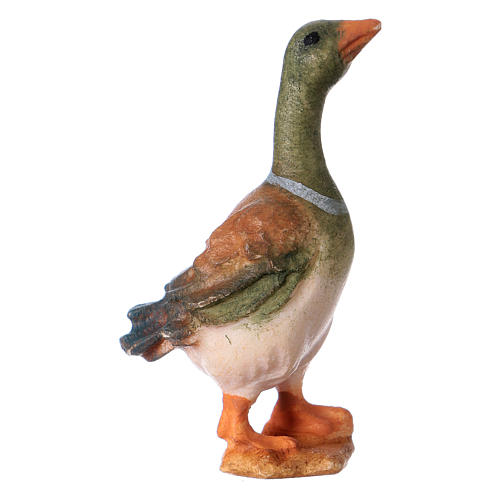 Duck Gazing, 12 cm Original Nativity model, in painted Valgardena wood 2
