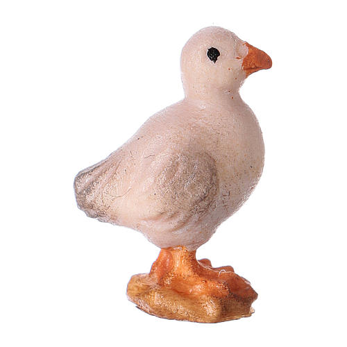 Baby Duck, 12 cm Original Nativity model, in painted Valgardena wood 2