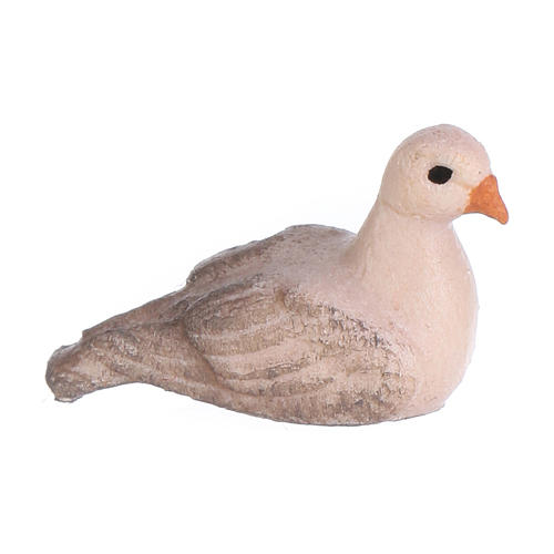 Dove, 10 cm Original Nativity model, in painted Valgardena wood 2