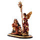 Annunciation Group on platform 5 pcs, 10 cm Original Nativity model, in Valgardena wood s3