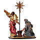 Angels Announcing on a wooden base 5 pcs, 12 cm Original Nativity model, in Valgardena wood s5