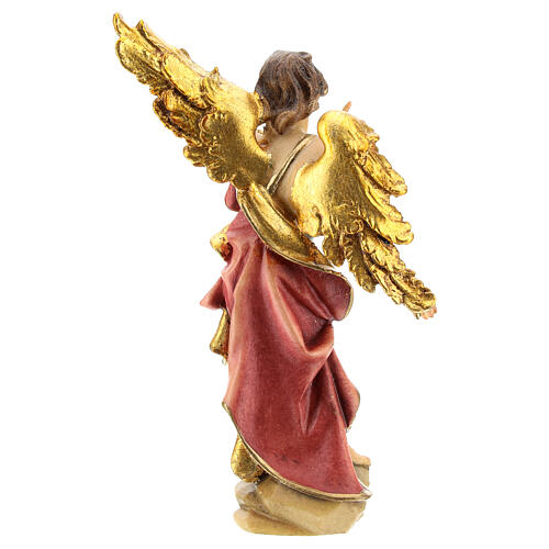 Announcing Angel, Original Nativity Scene in painted wood from Valgardena 10 cm 5